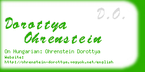 dorottya ohrenstein business card